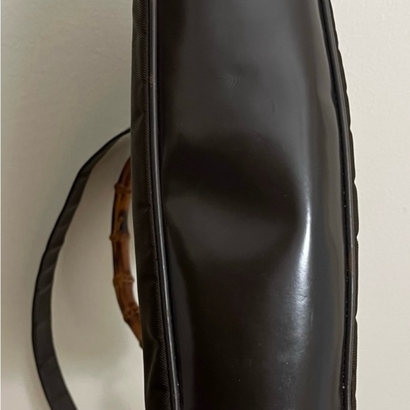 Vintage Gucci Brown Nylon With Bamboo handles - Picture 3 of 9
